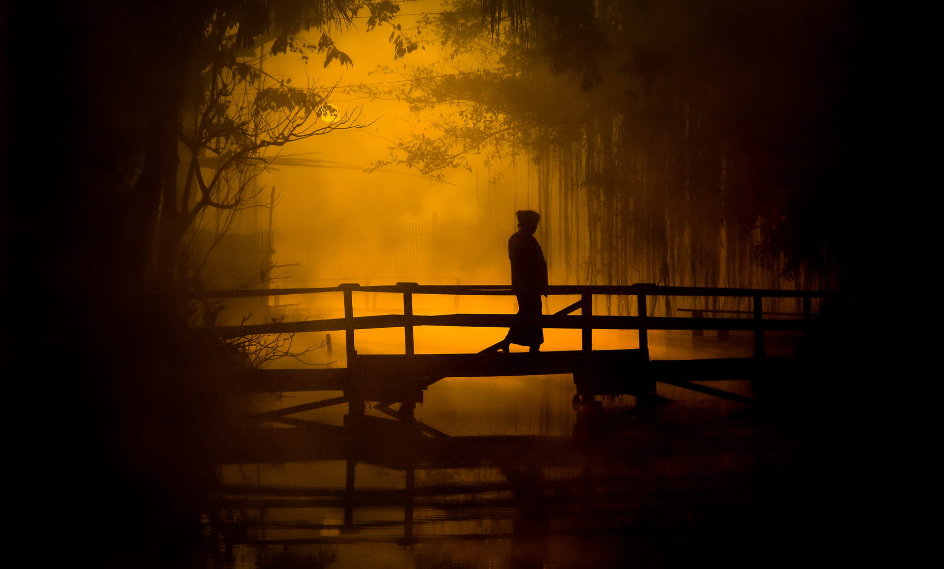 TP_1-132.  Monk in morning light - Inlay Lake, Myanmar