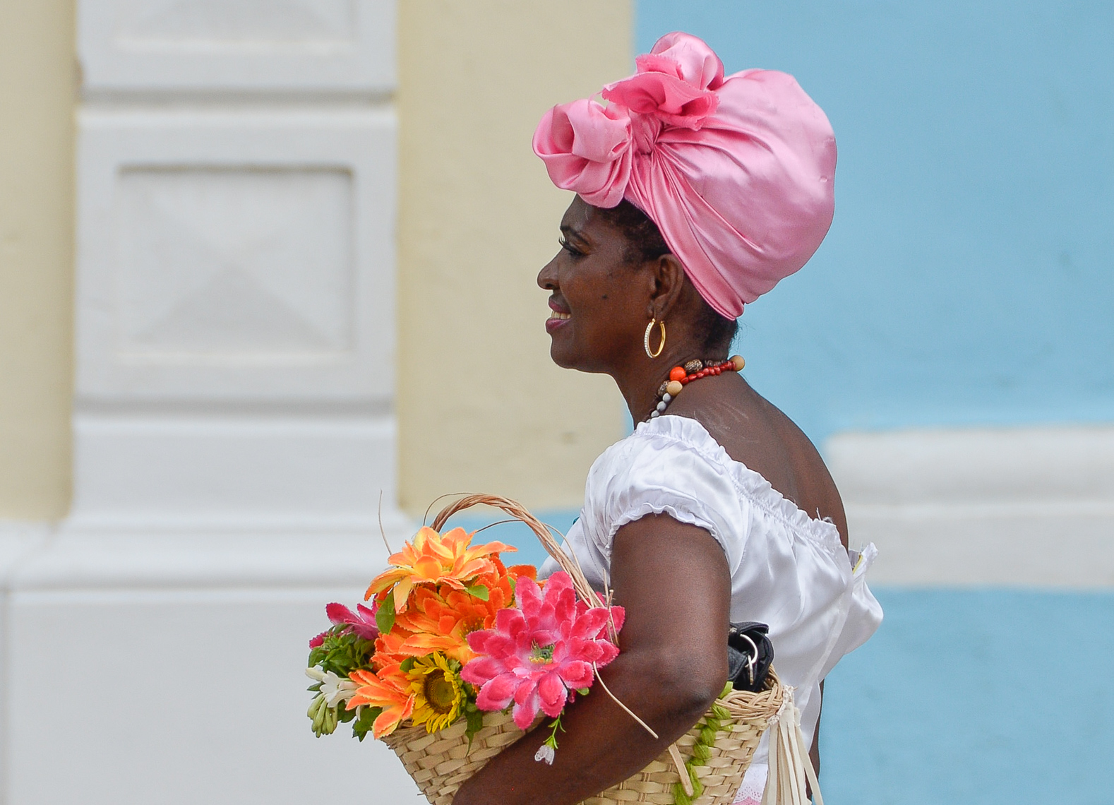TP_1-20.  A colorful lady working the tourists in downtown Havana, Cuba